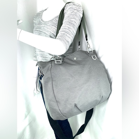 Lassig Green Label Gray Nylon Canvas Large Crossbody Diaper Bag kt052016 - Picture 3 of 12